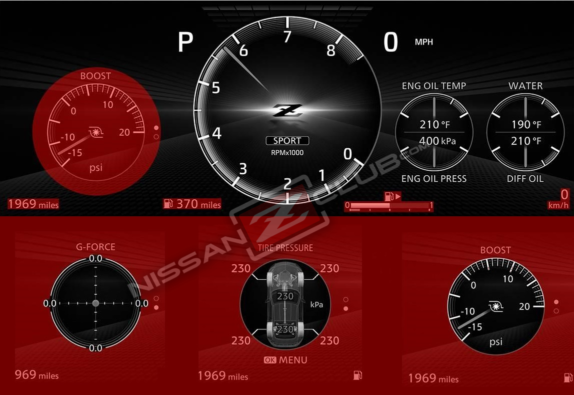 A Look at Nissan Z Gauges & Displays Graphics | 2023+ Nissan Z Forum ...